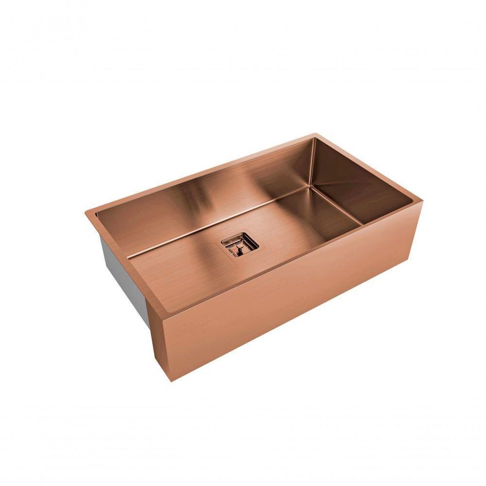 Cuba Semi Encaixe Com Válvula Primaccore Farm Sink Rose - Debacco - 1