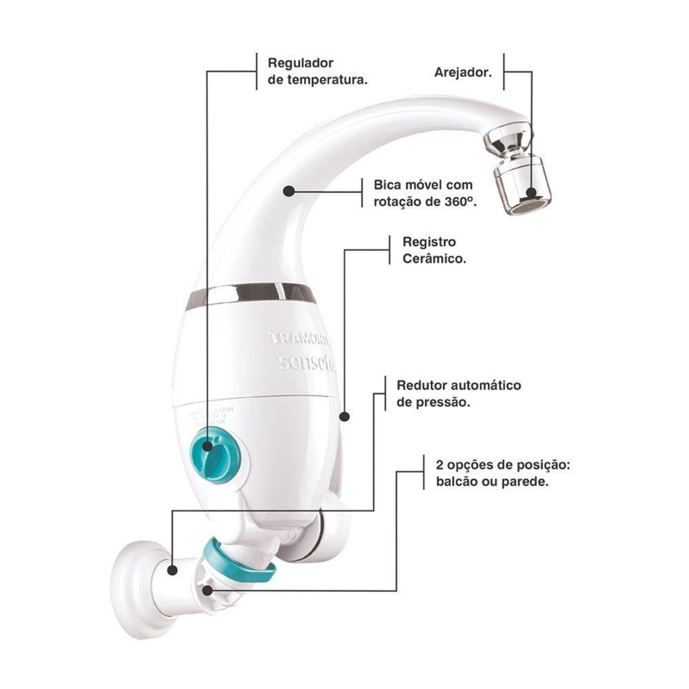 Torneira Eletrônica Tramontina Com Bica Articulada 6500 W 220 V Tramontina - 11