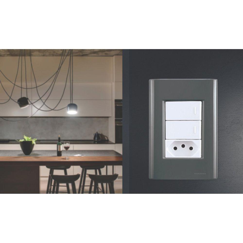 Placa 3 Postos 4x2 Tramontina Giz Grafite Tramontina - 2