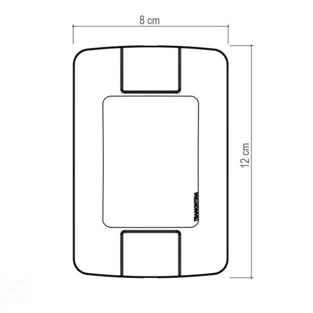 Conjunto 4x2 Com 1 Interruptor Bipolar Simples Tramontina Aria 10 A 250 V Branco Tramontina - 2