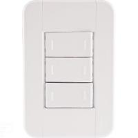 Conjunto 4x2 Com 3 Interruptores Paralelos 10 A 250 V Tramontina Tablet Branco Tramontina - 1