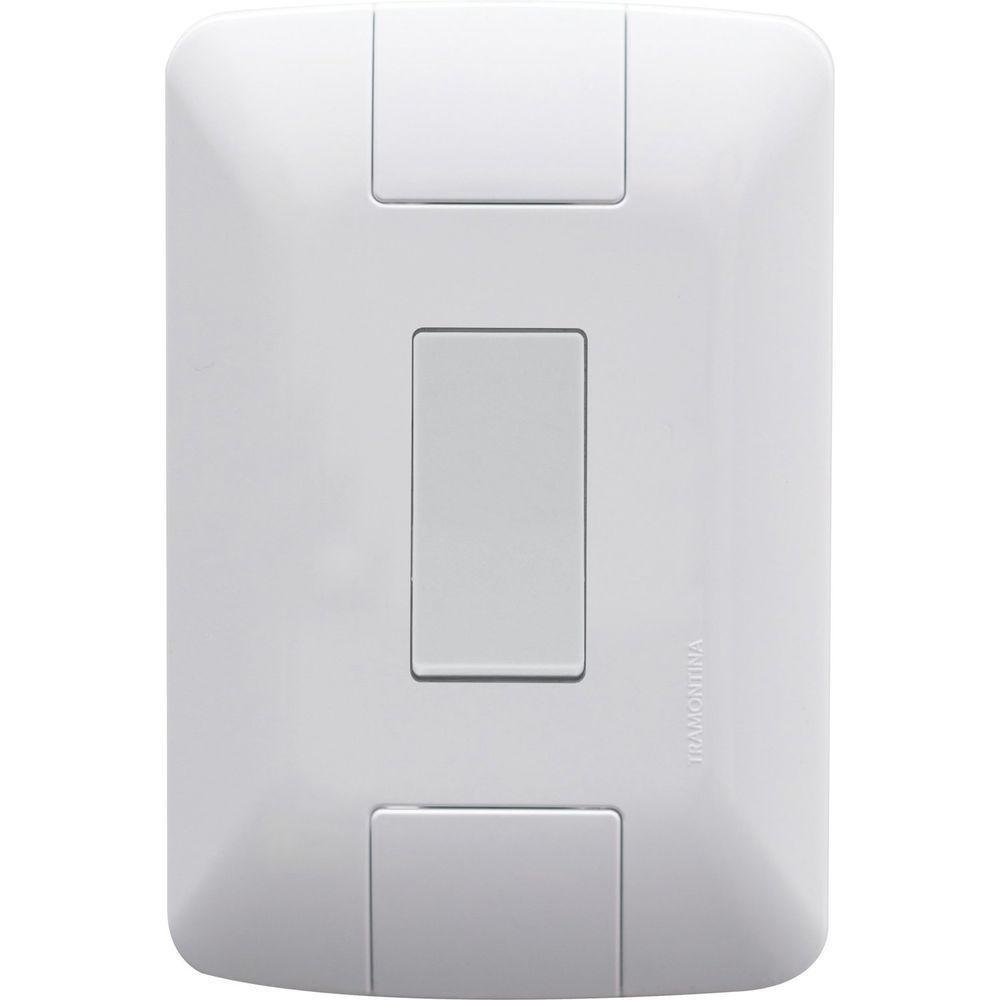 Conjunto 4x2 Com 1 Interruptor Simples Tramontina Aria 6 A 250 V Branco Tramontina - 1