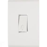 Conjunto 4x2 Com 1 Pulsador Campainha Tramontina Liz 10 A 250 V Branco Tramontina - 1