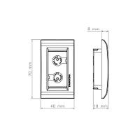 Placa Para Móvel 1 Posto Tramontina Liz Grafite Tramontina - 3