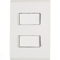 Conjunto 4x2 Com 2 Interruptores Simples Tramontina Liz 10 A 250 V Branco Tramontina - 1
