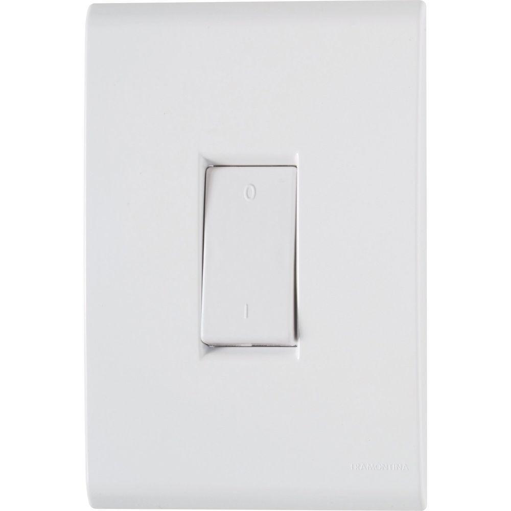 Conjunto 4x2 Com 1 Interruptor Bipolar Tramontina Liz 10 A 250 V Branco Tramontina - 1