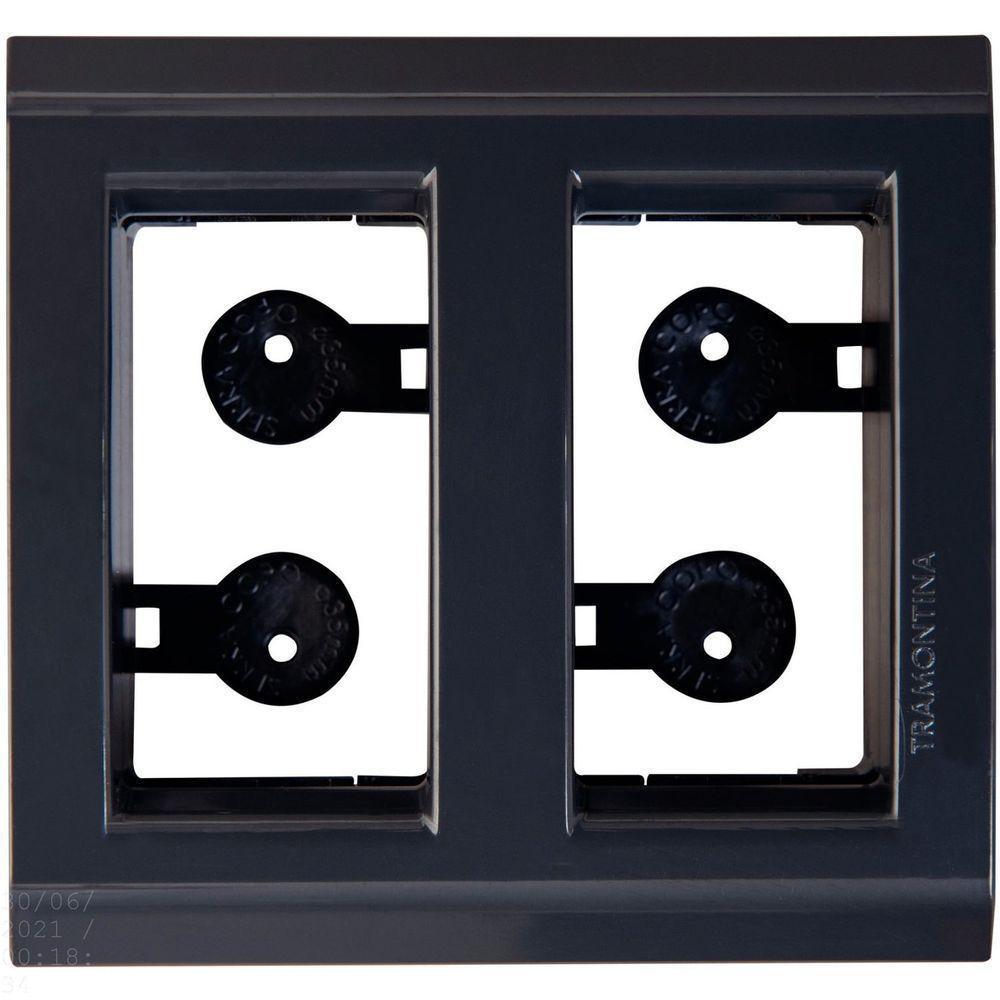 Placa Para Móvel 2 Postos Tramontina Liz Grafite Tramontina - 1