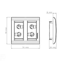 Placa Para Móvel 2 Postos Tramontina Liz Grafite Tramontina - 3