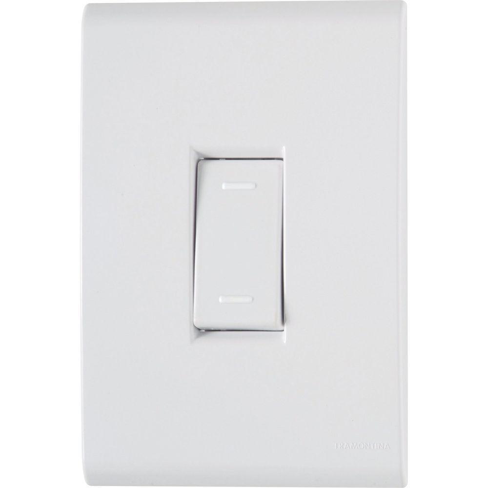 Conjunto 4x2 Com 1 Interruptor Paralelo Tramontina Liz 10 A 250 V Branco Tramontina - 1