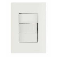 Conjunto 4x2 Com 1 Interruptor Simples 10 A 250 V Tramontina Giz Branco Tramontina - 1