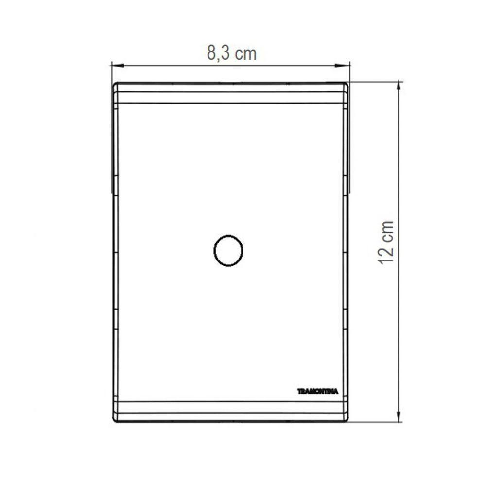 Placa Com 1 Furo 9,5 Mm 4x2 Tramontina Liz Branca Tramontina - 2