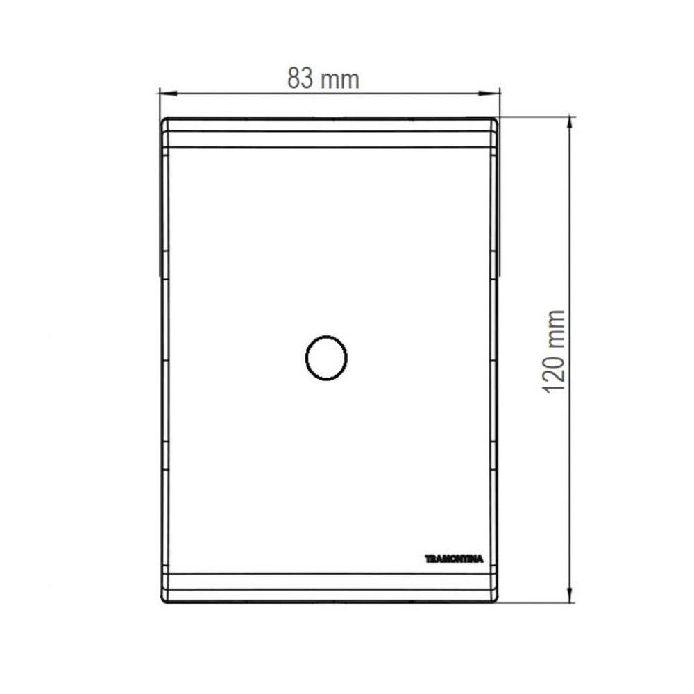 Placa Com 1 Furo 9,5 Mm 4x2 Tramontina Liz Branca Tramontina - 3