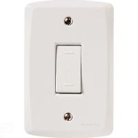 Conjunto 4x2 Com 1 Interruptor Paralelo 10 A 250 V Tramontina Lux2 Branco Tramontina - 1