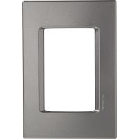 Placa 3 Postos 4x2 Tramontina Izyflat Cinza Grafite Tramontina - 1