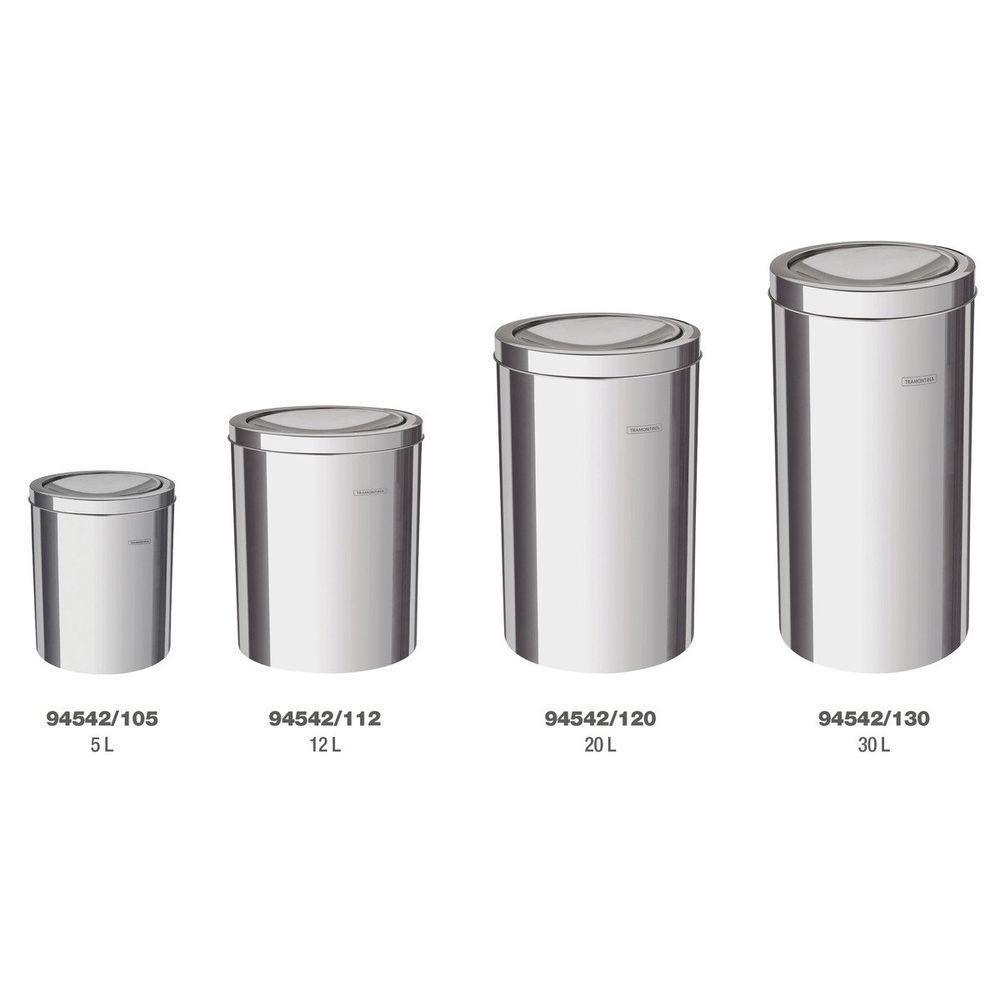 Lixeira Inox Tramontina Swing com Acabamento Polido 12 L - 2