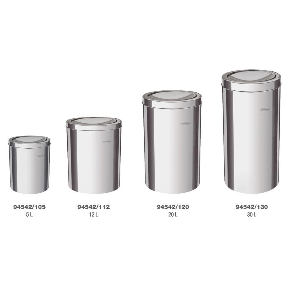 Lixeira Inox Tramontina Swing com Acabamento Polido 30 L - 2