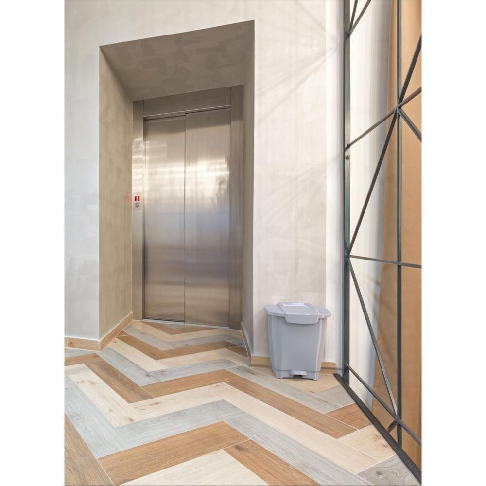 Lixeira Tramontina T-force 25l em Polipropileno Cinza - 6