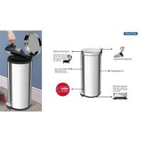 Lixeira Inox c/ Pedal Tramontina Balde Interno Removível 30L