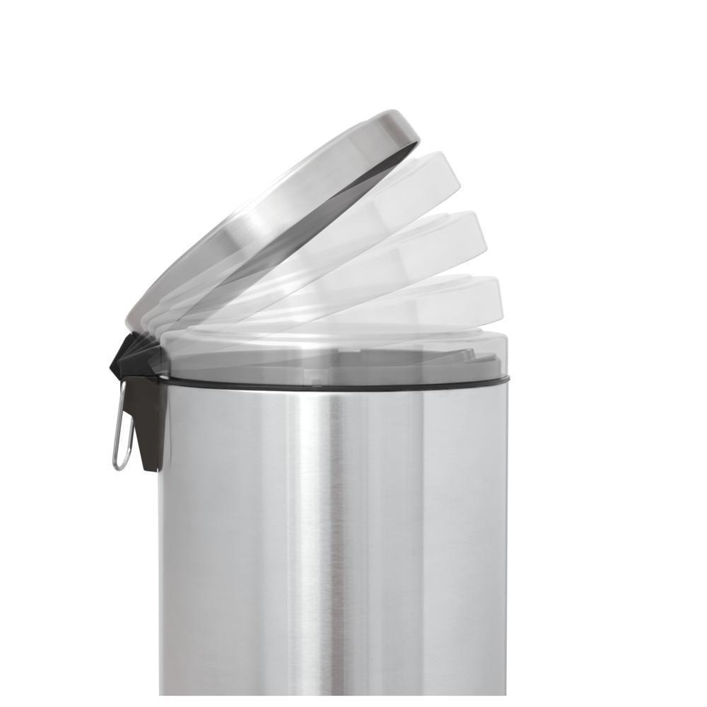 Lixeira Inox com Pedal Tramontina Balde Interno Removível 5L - 6