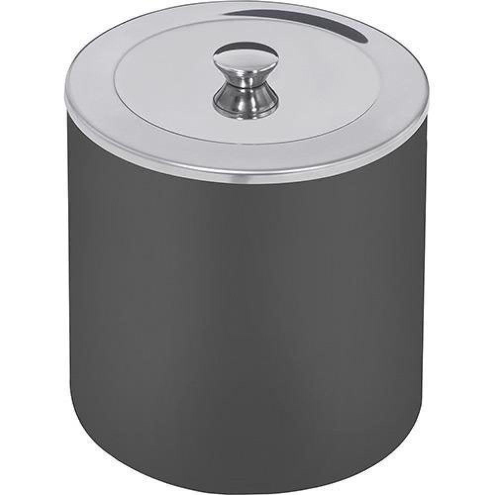 Lixeira Tramontina Tampa em Aço Inox Preto 5 L - 1
