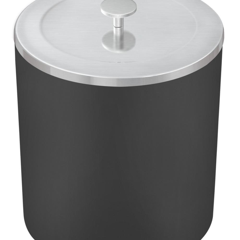 Lixeira Tramontina Tampa em Aço Inox Preto 5 L - 4