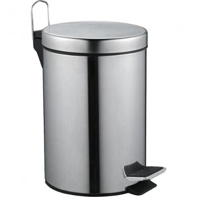 Lixeira Redonda 5 Litros Inox Cinza Vonder