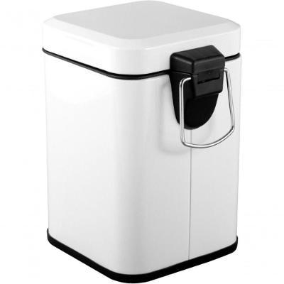 Lixeira Retangular 3 Litros Inox Branca 6356003002 Vonder