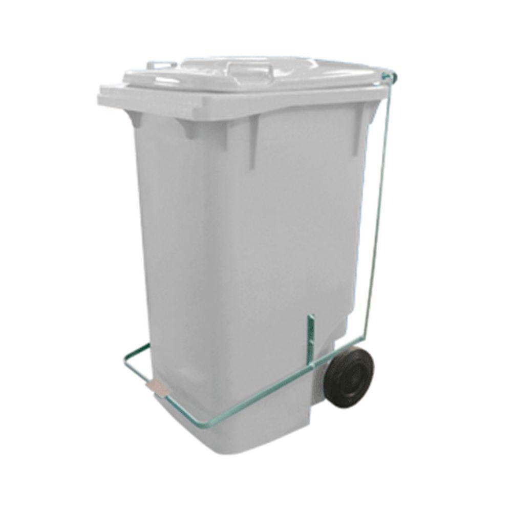 Lixeira 120L Retangular C/ E Rodas Branco Lar Plasticos 45 - 1
