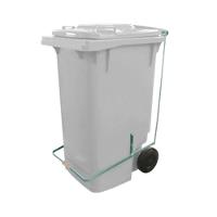 Lixeira 120L Retangular C/ E Rodas Branco Lar Plasticos 45 - 1
