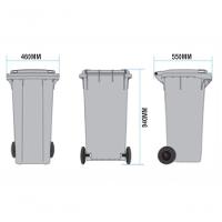 Lixeira 120L Retangular C/ E Rodas Branco Lar Plasticos 45 - 3