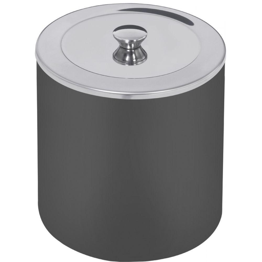 Lixeira Útil com Tampa 5 L em Aço Inox Preto Tramontina - 1