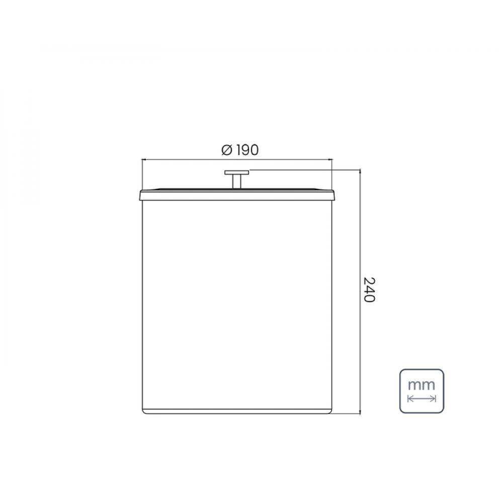 Lixeira Útil com Tampa 5 L em Aço Inox Preto Tramontina - 2