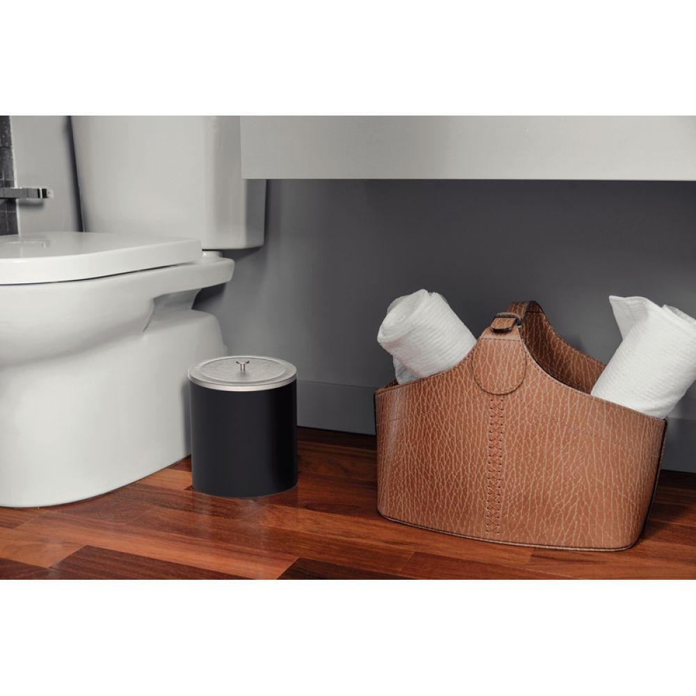 Lixeira Útil com Tampa 5 L em Aço Inox Preto Tramontina - 3