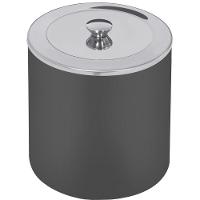 Lixeira Útil com Tampa 5 L em Aço Inox Preto Tramontina - 1