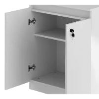 Balcão Para Escritorio 02 Portas Me4149 Branco Branco - 3