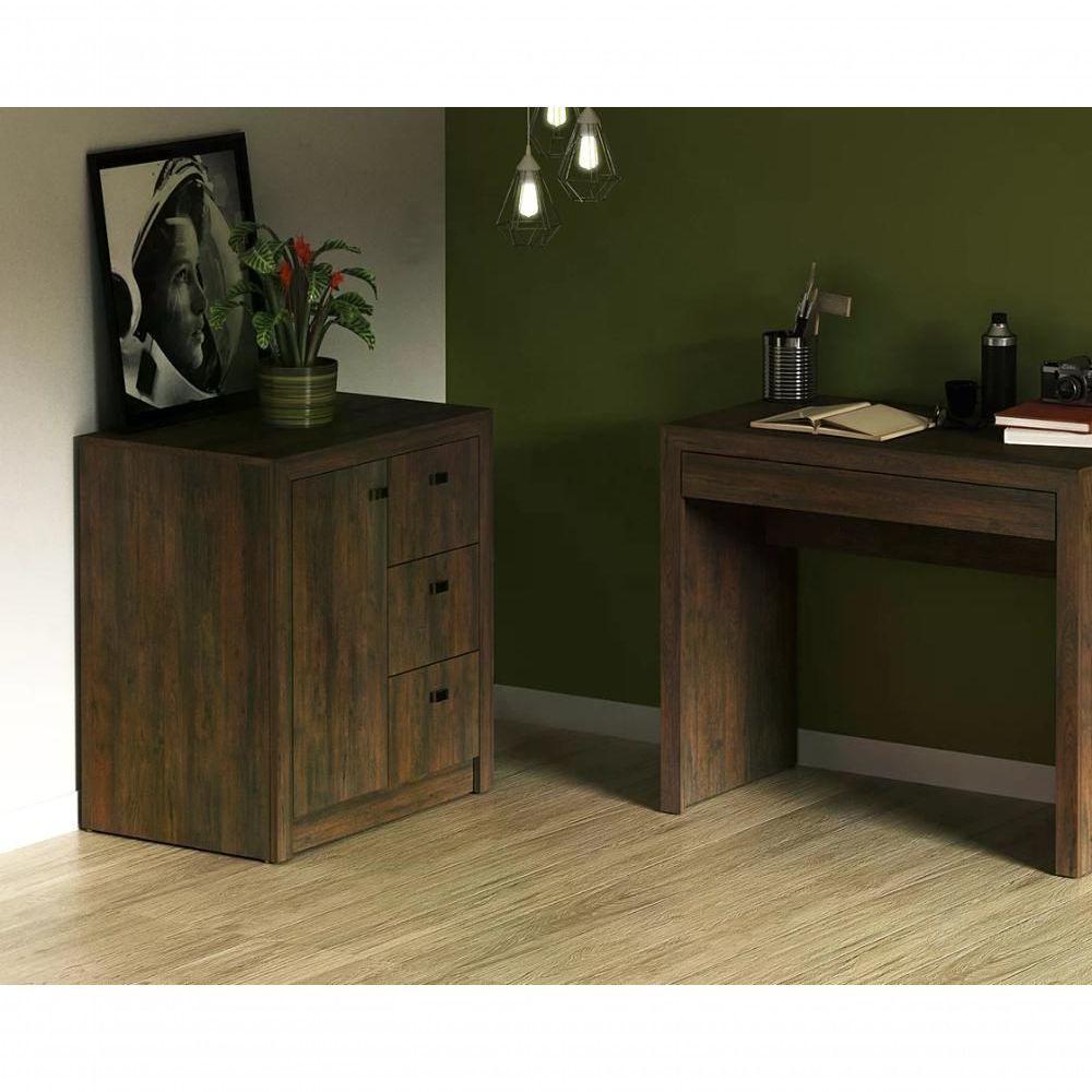 Balcão Para Escritório 1 Porta Me4111 Rustico Rustico - 2