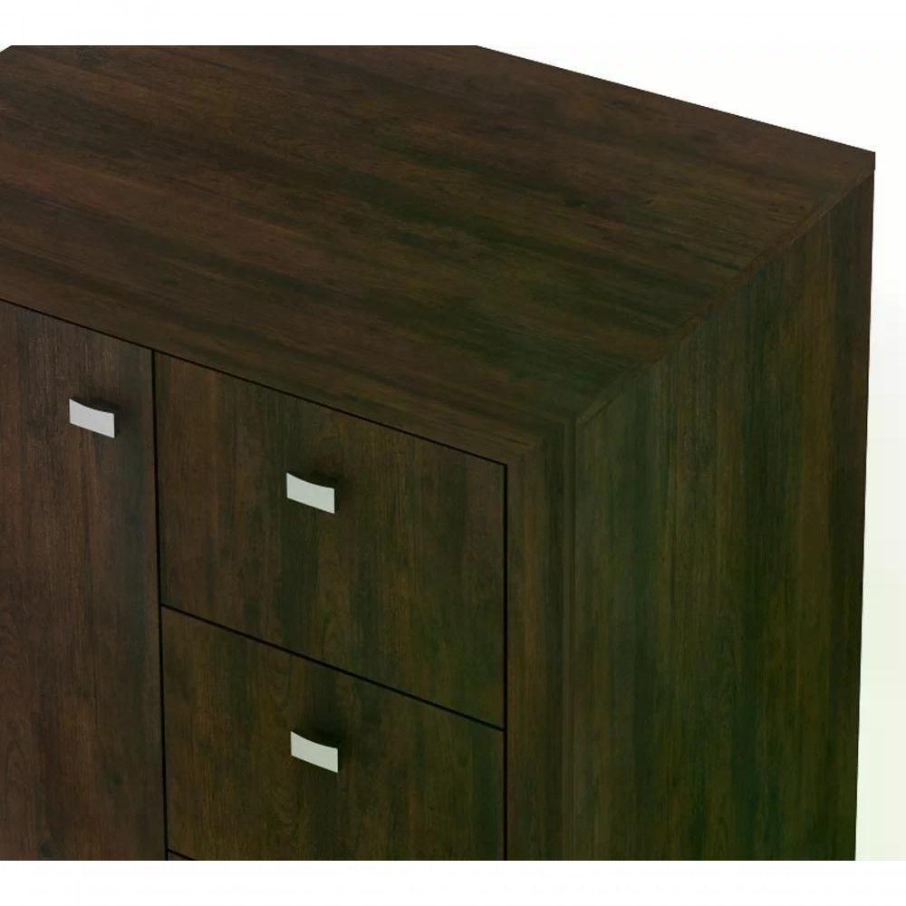 Balcão Para Escritório 1 Porta Me4111 Rustico Rustico - 3