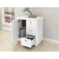 Balcão Para Escritório 1 Porta 3 Gavetas Me4111 Branco