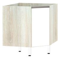 Balcão Sem Tampo Canto Diagonal Luciane Luci Legno Crem e Branco - 1