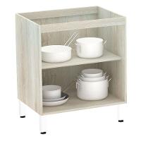 Balcão Sem Tampo 70cm Luci Legno Crem e Concreto - 3