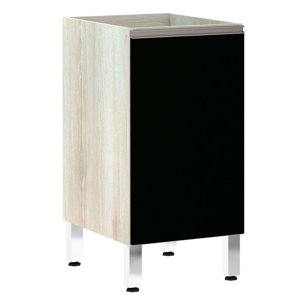 Balcão Sem Tampo 40cm Luci Legno Crem e Preto Tx - 1