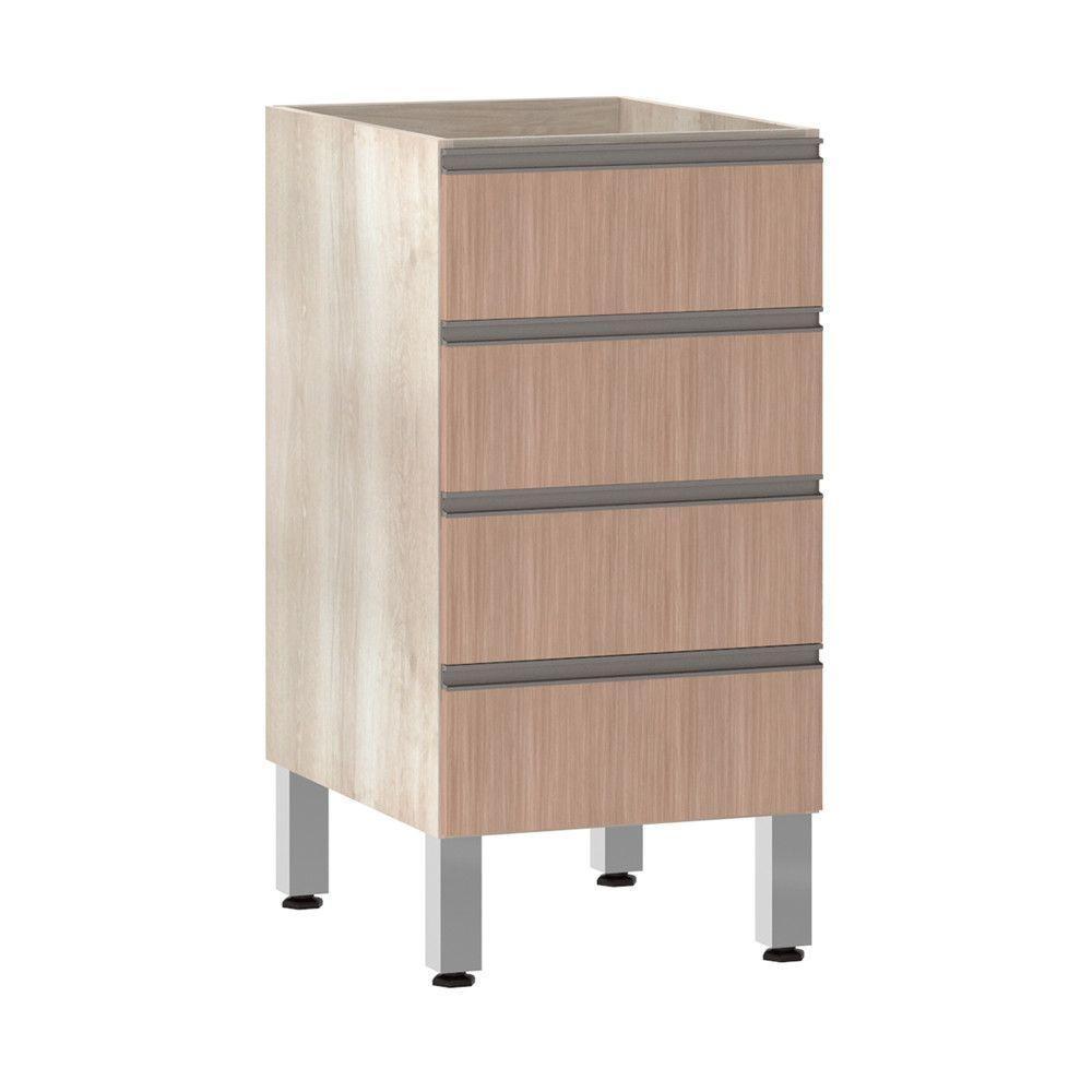 Balcão Sem Tampo 40cm Luci Legno Crem e Cumaru - 1