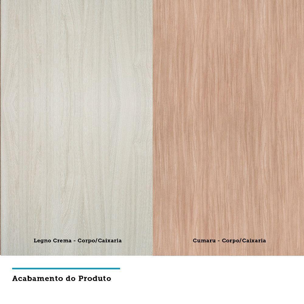 Balcão Sem Tampo 40cm Luci Legno Crem e Cumaru - 2