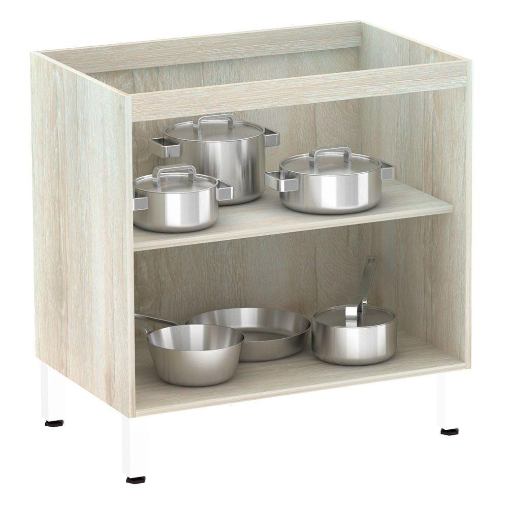 Balcão Sem Tampo 80cm Luci Legno Crem e Connect - 3