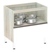 Balcão Sem Tampo 80cm Misto Basculante Luci Legno Crem e Branco - 2