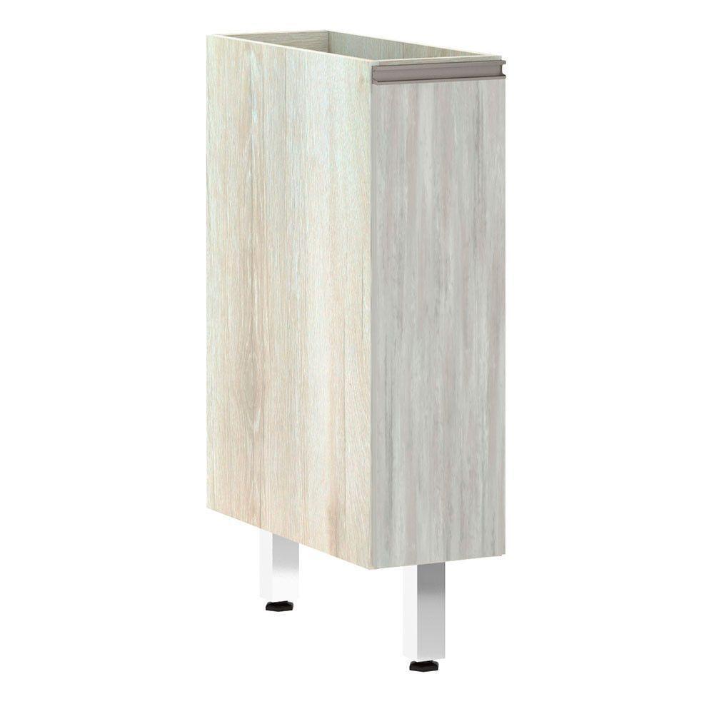 Balcão Sem Tampo 20cm Luci Legno Crem e Concreto - 1