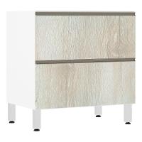 Balcão Sem Tampo 80cm Basculante Branco Com Legno Crema - 1