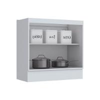 Balcão de Cozinha Americana 2 Portas s/ Tampo 80cm Branco - Henn - 5
