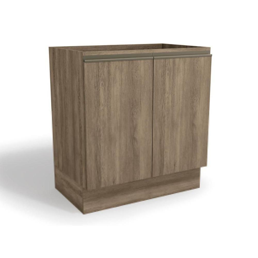 Balcão de Cozinha Maxxi G744 c/ 2 Portas s/ Tampo 80cm Nogal - Kappesberg - 1