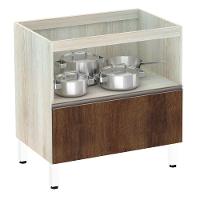 Balcão Sem Tampo 80cm Misto Basculante Luci Legno Crema Com - 5